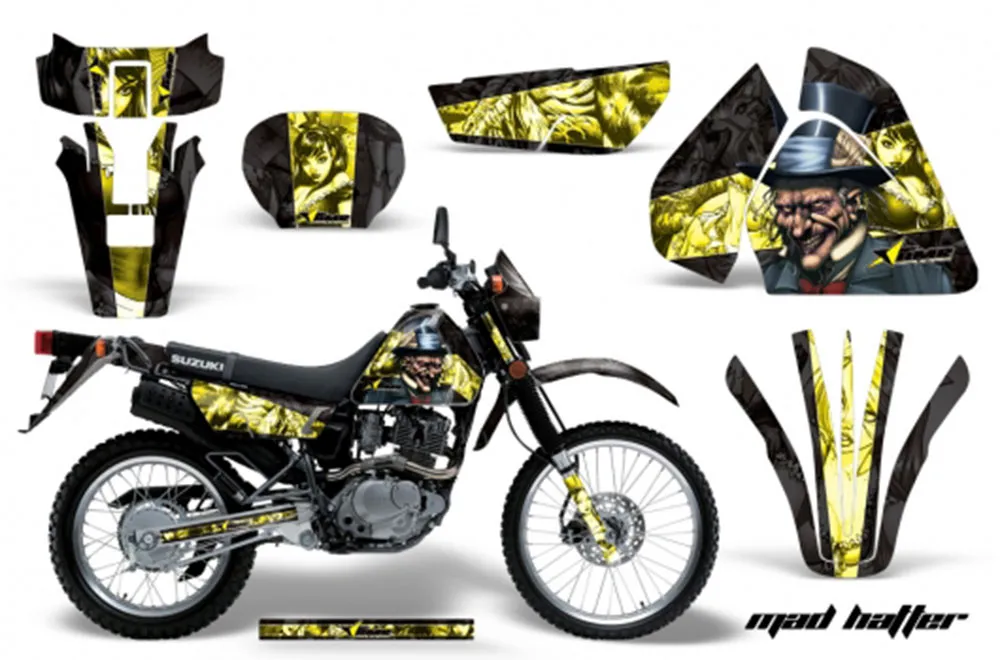 Suzuki DRZ 200 SE Dirt Bike Graphic Kit - 1996-2009 Mad Hatter Yellow