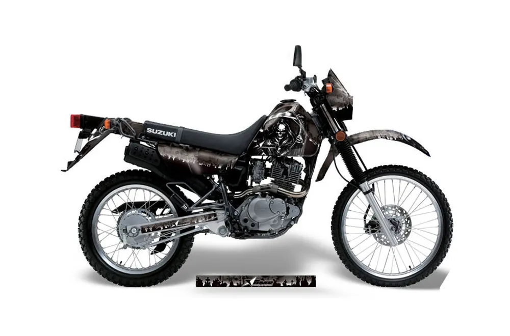 Suzuki DRZ 200 SE Dirt Bike Graphic Kit - 1996-2009 Reaper Black