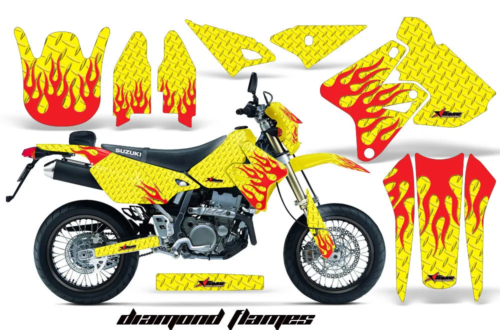 Suzuki DRZ 400 S Metal Tank Dirt Bike Custom Graphic Kit - 2000-2023