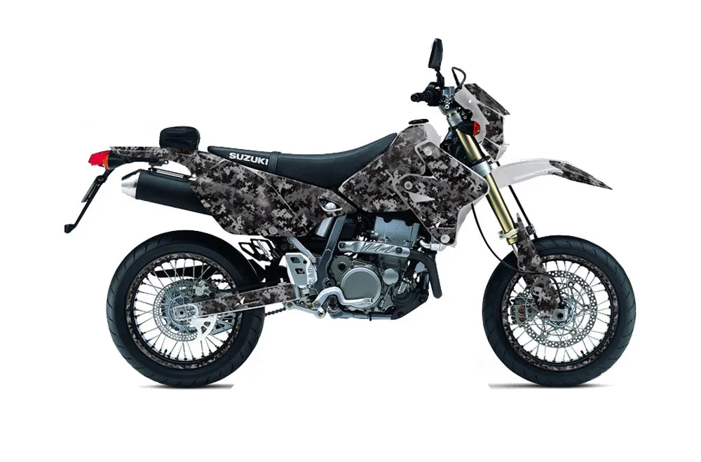 Suzuki DRZ 400 S Metal Tank Dirt Bike Graphic Kit - 2000-2023 Digicamo Black