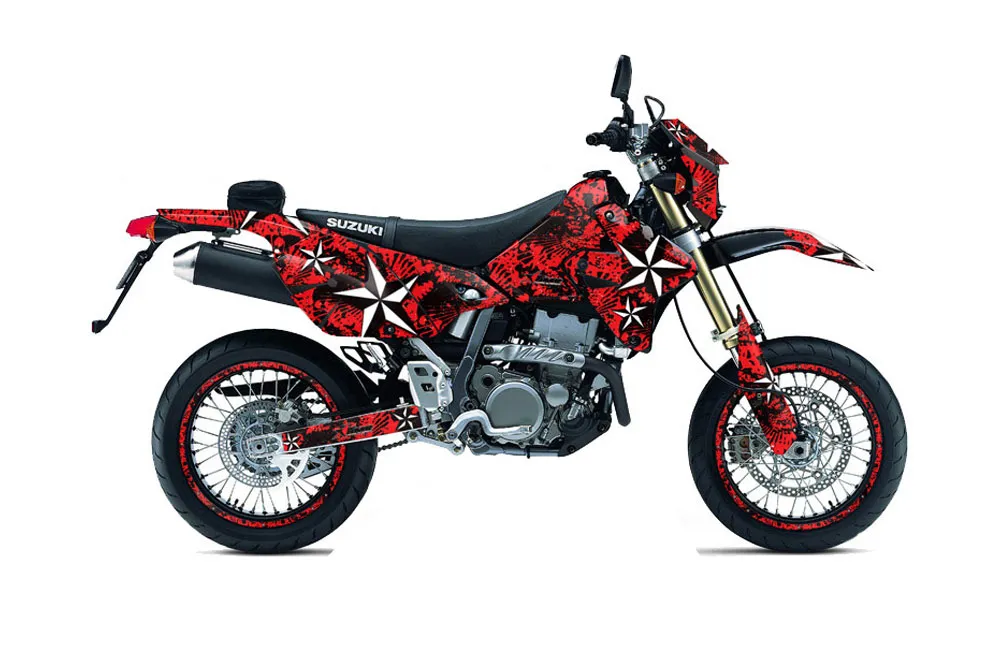 Suzuki DRZ 400 S Metal Tank Dirt Bike Graphic Kit - 2000-2023 NorthStar Red