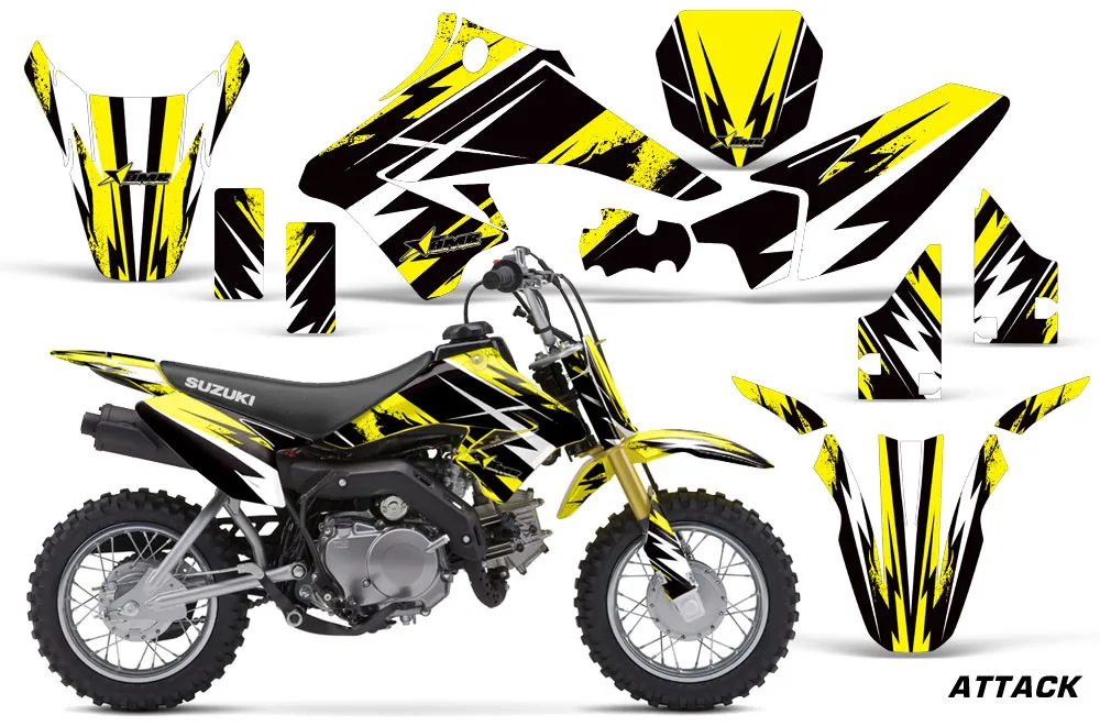 Suzuki DRZ 70 Dirt Bike Graphic Kit - 2008-2016 Attack Yellow
