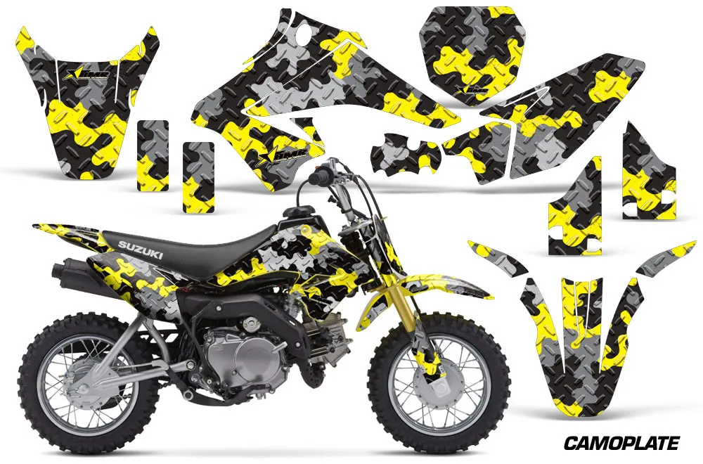 Suzuki DRZ 70 Dirt Bike Graphic Kit - 2008-2016 Camoplate Yellow