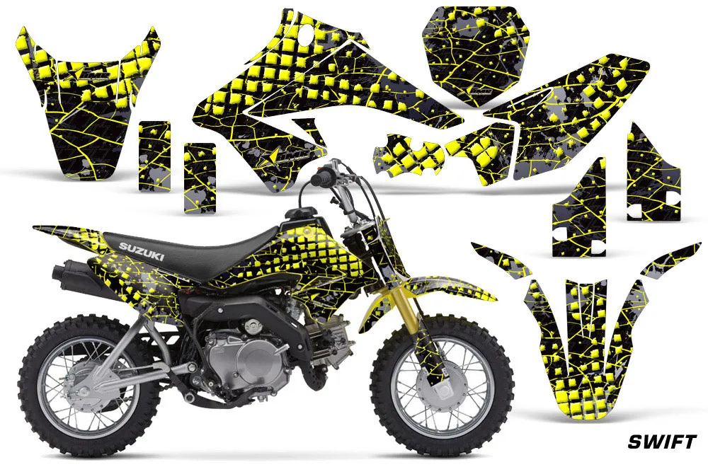 Suzuki DRZ 70 Dirt Bike Graphic Kit - 2008-2016 Swift Yellow