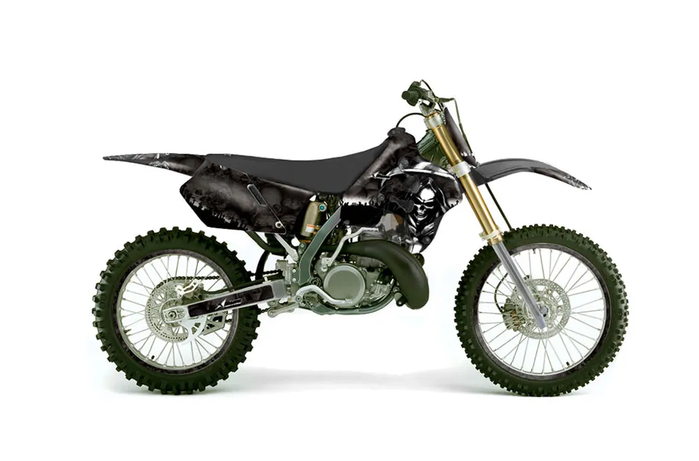 Suzuki RM 125 Dirt Bike Graphic Kit - 1996-1998 Reaper Black