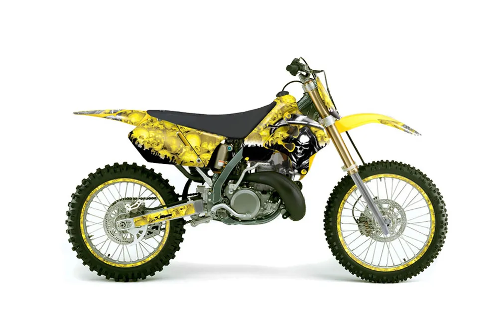 Suzuki RM 125 Dirt Bike Graphic Kit - 1996-1998 Reaper Yellow