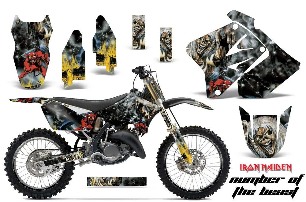 Suzuki RM 125 Dirt Bike Graphic Kit - 2001-2009 Number of the Beast