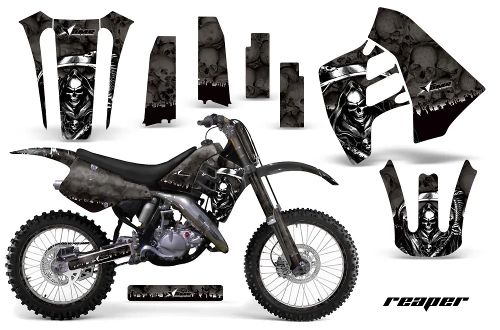 Suzuki RM 250 Dirt Bike Graphic Kit - 1989-1992 Reaper Black