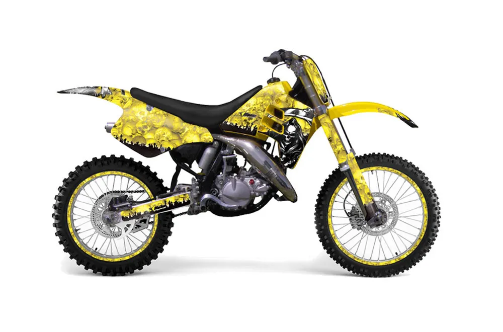 Suzuki RM 250 Dirt Bike Graphic Kit - 1989-1992 Reaper Yellow