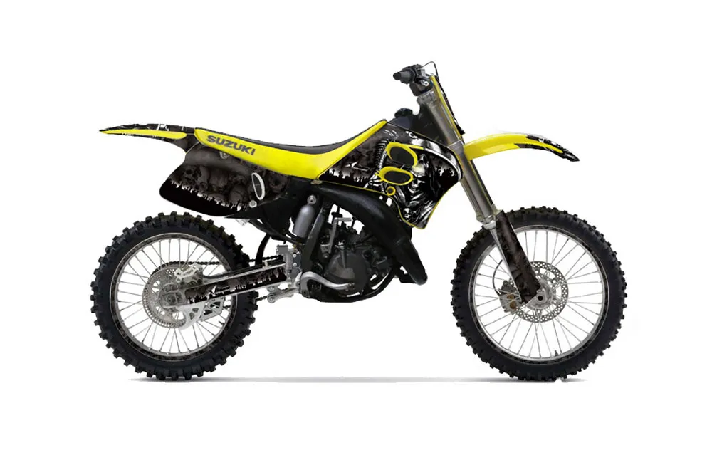 Suzuki RM 250 Dirt Bike Graphic Kit - 1993-1995 Reaper Black