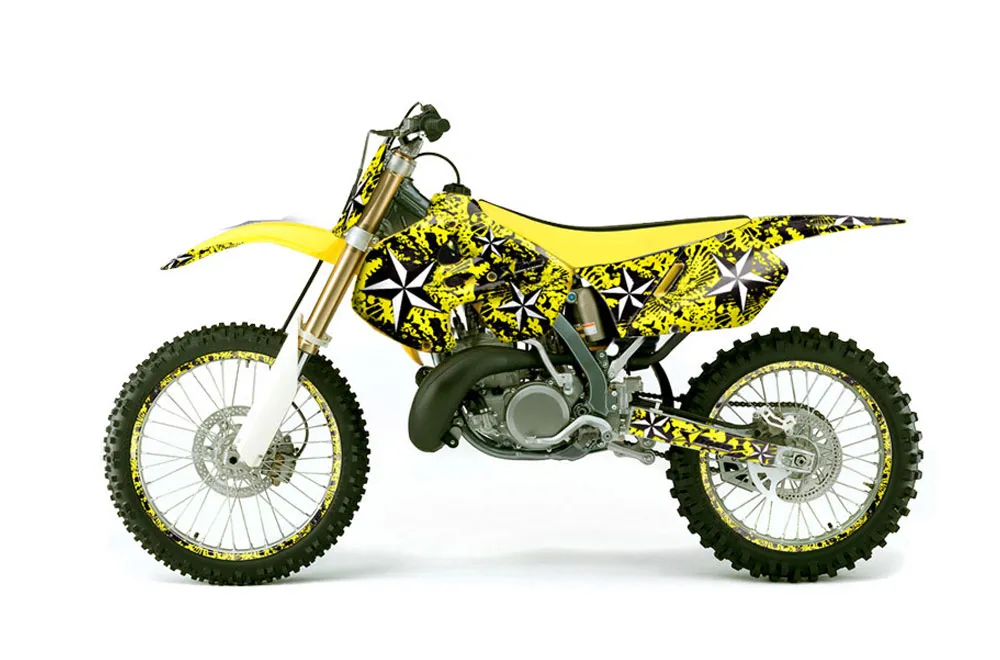 Suzuki RM 250 Dirt Bike Graphic Kit - 1999-2000 NorthStar Yellow