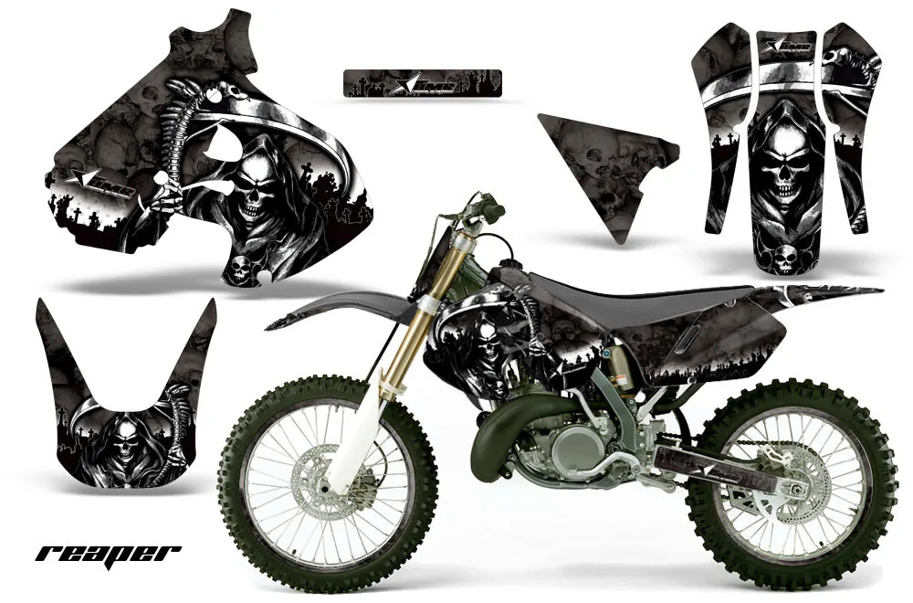 Suzuki RM 250 Dirt Bike Graphic Kit - 1999-2000 Reaper Black