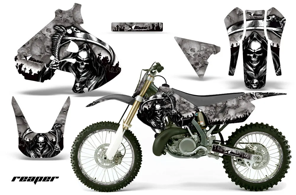 Suzuki RM 250 Dirt Bike Graphic Kit - 1999-2000 Reaper Silver