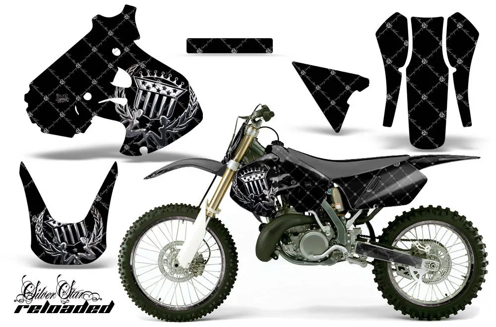 Suzuki RM 250 Dirt Bike Graphic Kit - 1999-2000 Silver Star - Reloaded Chrome