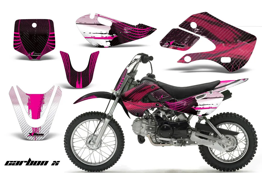 Suzuki RM 65 Dirt Bike Graphic Kit - All Years Carbon X Pink