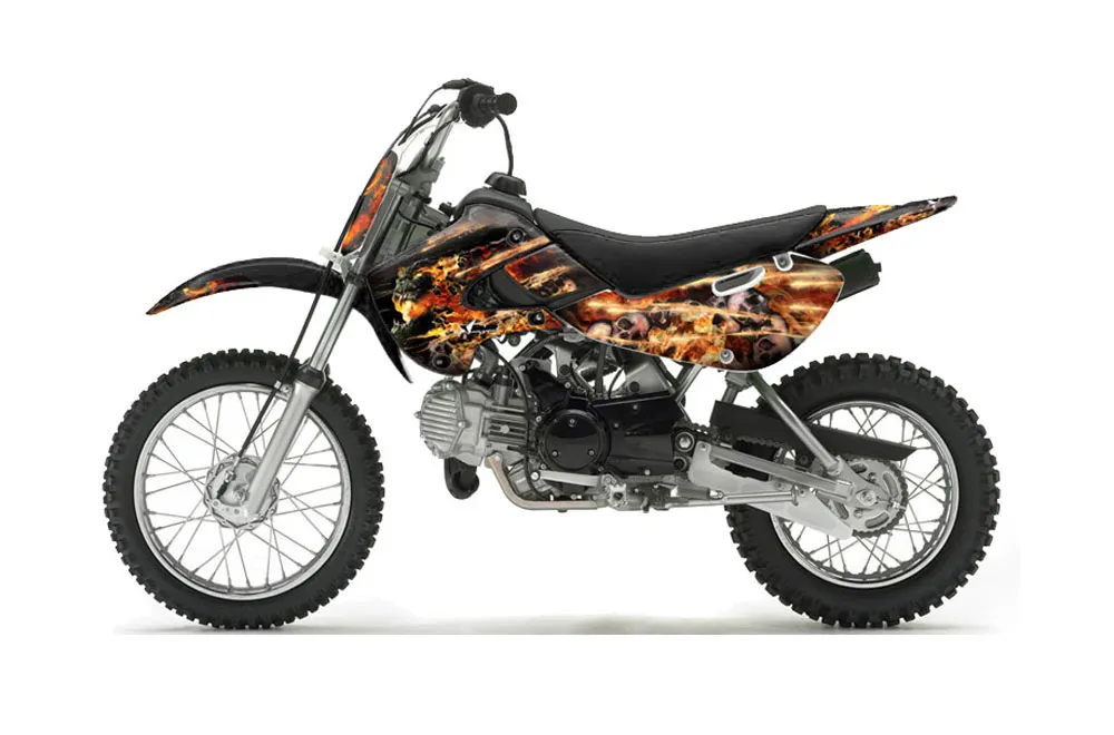 Suzuki RM 65 Dirt Bike Graphic Kit - All Years Firestorm Black