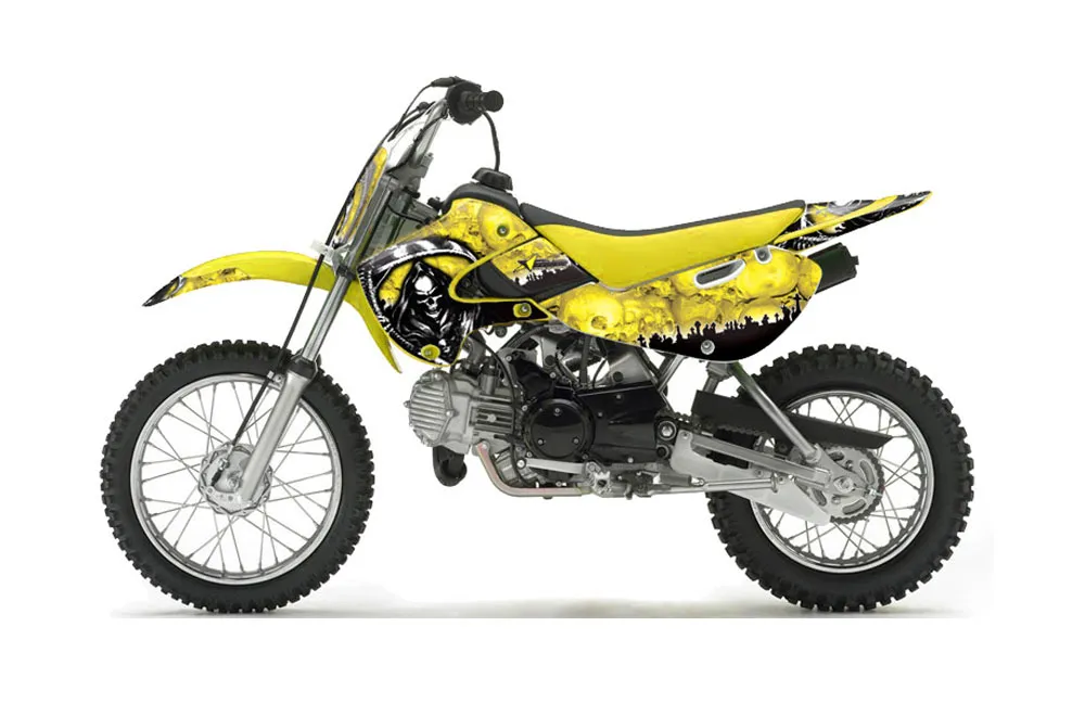 Suzuki RM 65 Dirt Bike Graphic Kit - All Years Reaper Yellow