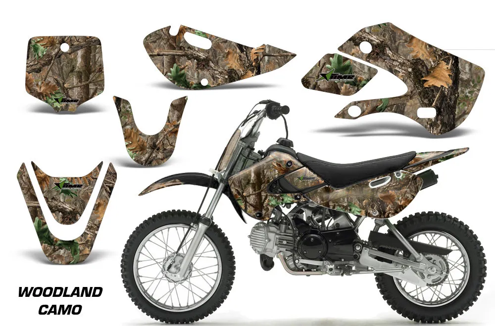 Suzuki RM 65 Dirt Bike Graphic Kit - All Years Woodland Camo