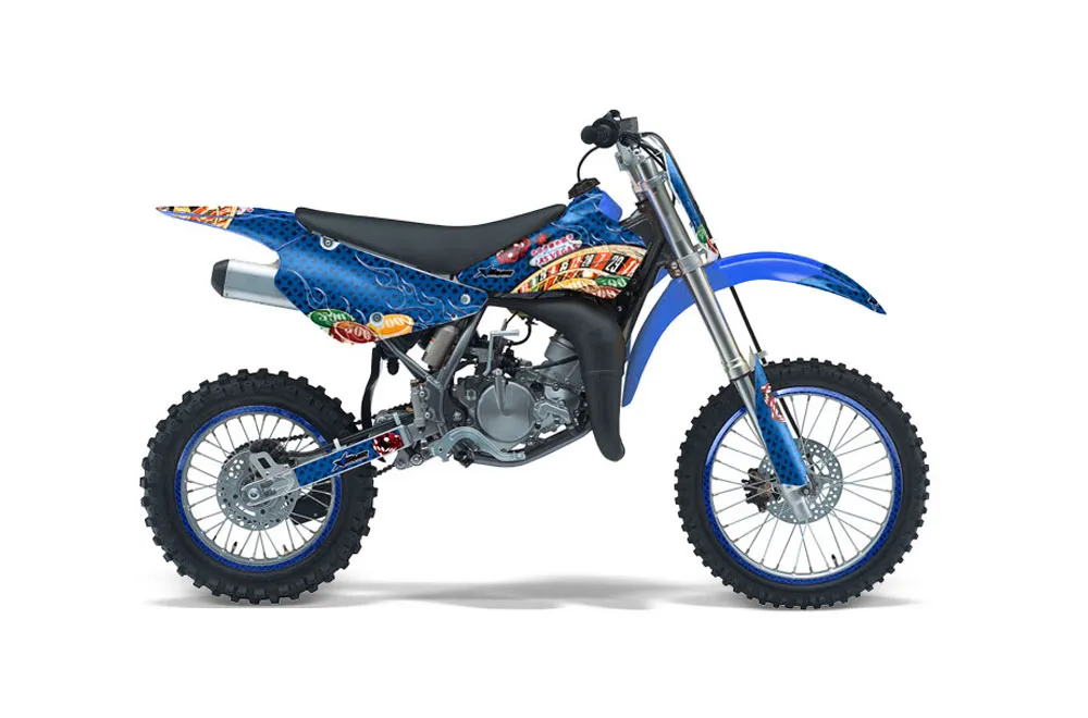 Suzuki RM 85 Dirt Bike Graphic Kit - 2001-2023 Vegas Baller Blue