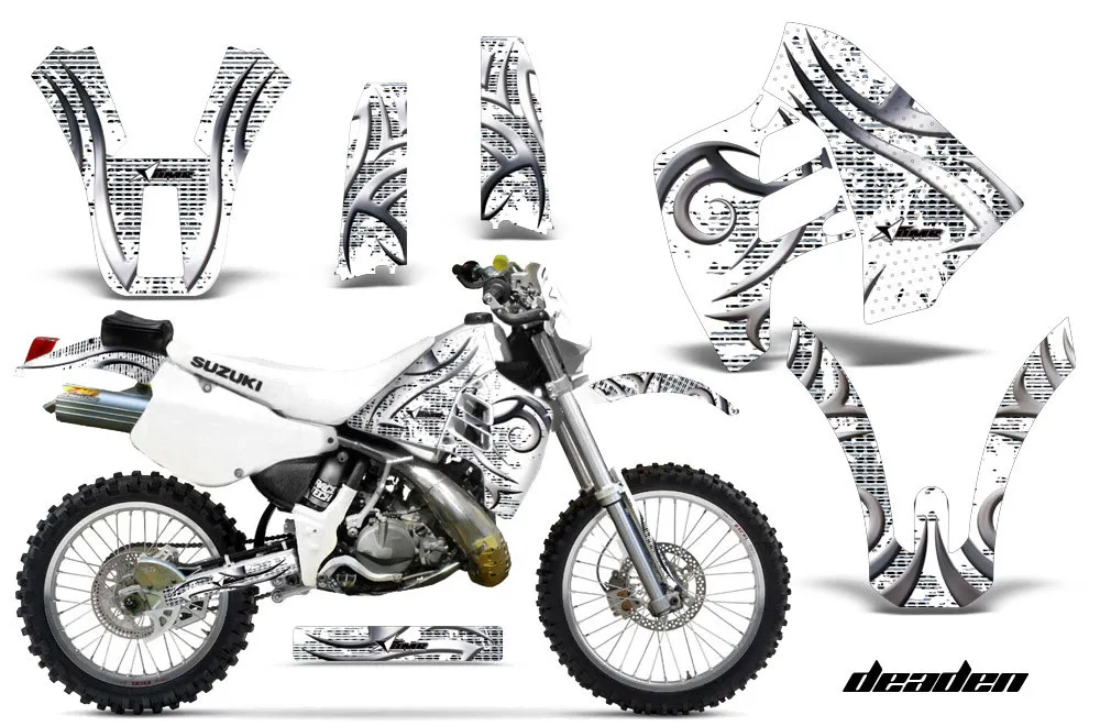 Suzuki RMX 250 Dirt Bike Graphic Kit - 1989-1998 Deaden White