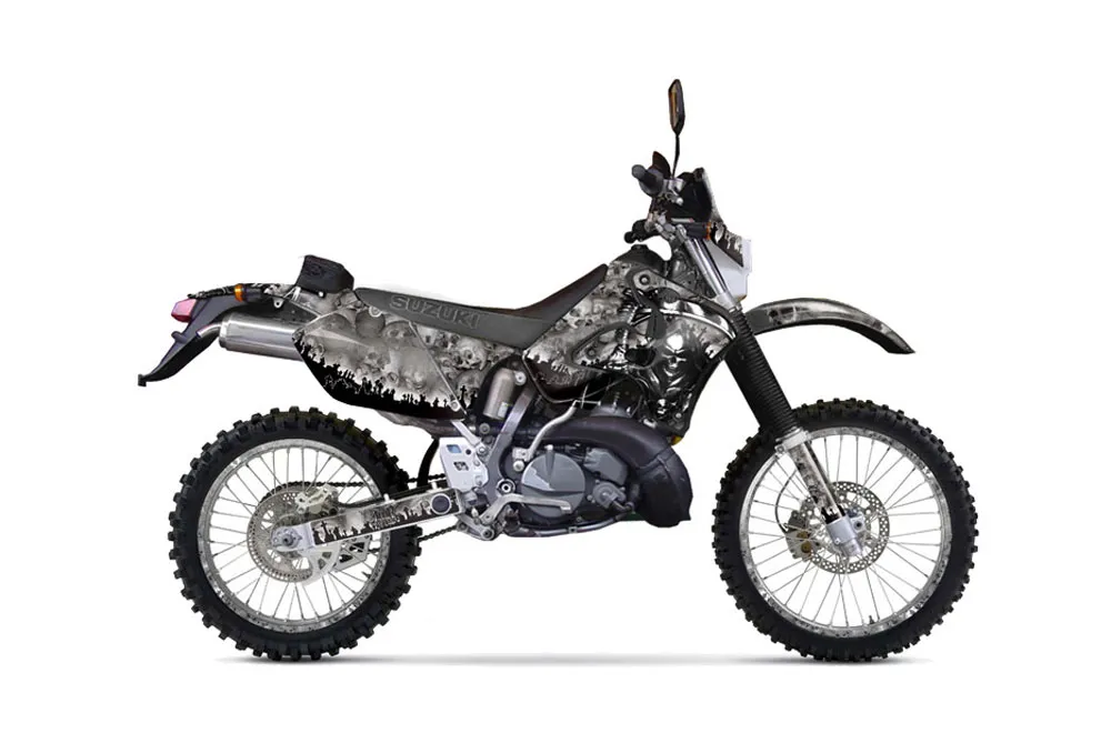 Suzuki RMX 250 S Dirt Bike Graphic Kit - 1996-1998 Reaper Silver