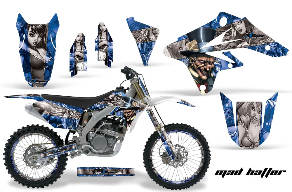 Suzuki RMZ 250 Dirt Bike Graphic Kit - 2007-2009 Mad Hatter Blue