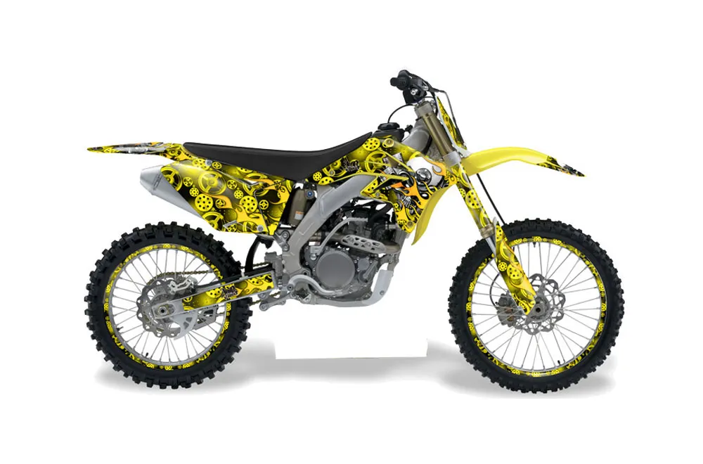Suzuki RMZ 250 Dirt Bike Graphic Kit - 2007-2009 Motorhead Yellow