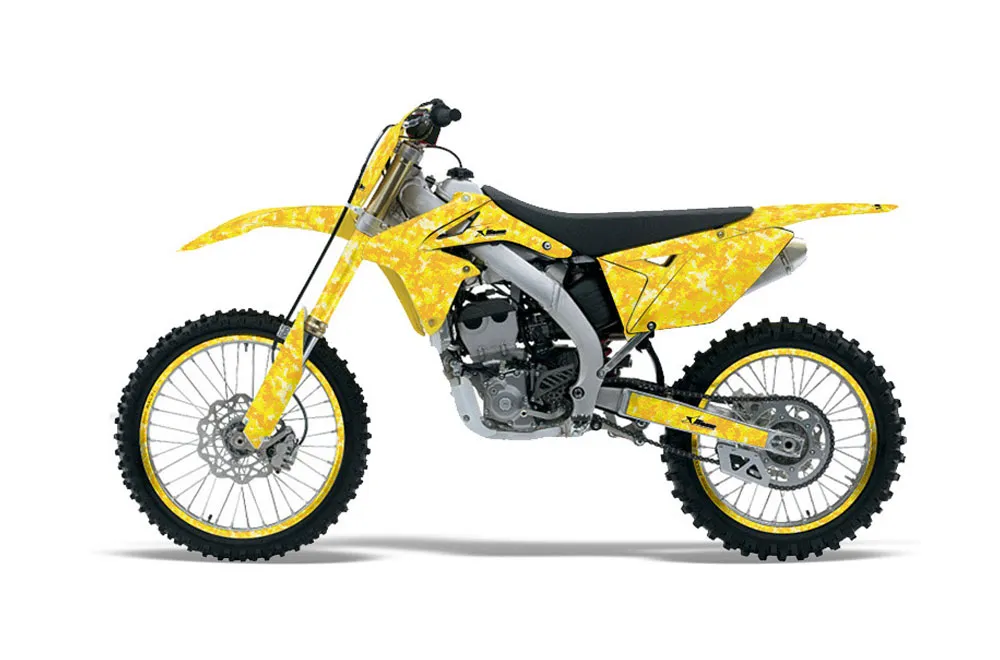 Suzuki RMZ 250 Dirt Bike Graphic Kit - 2010-2018 Digicamo Yellow