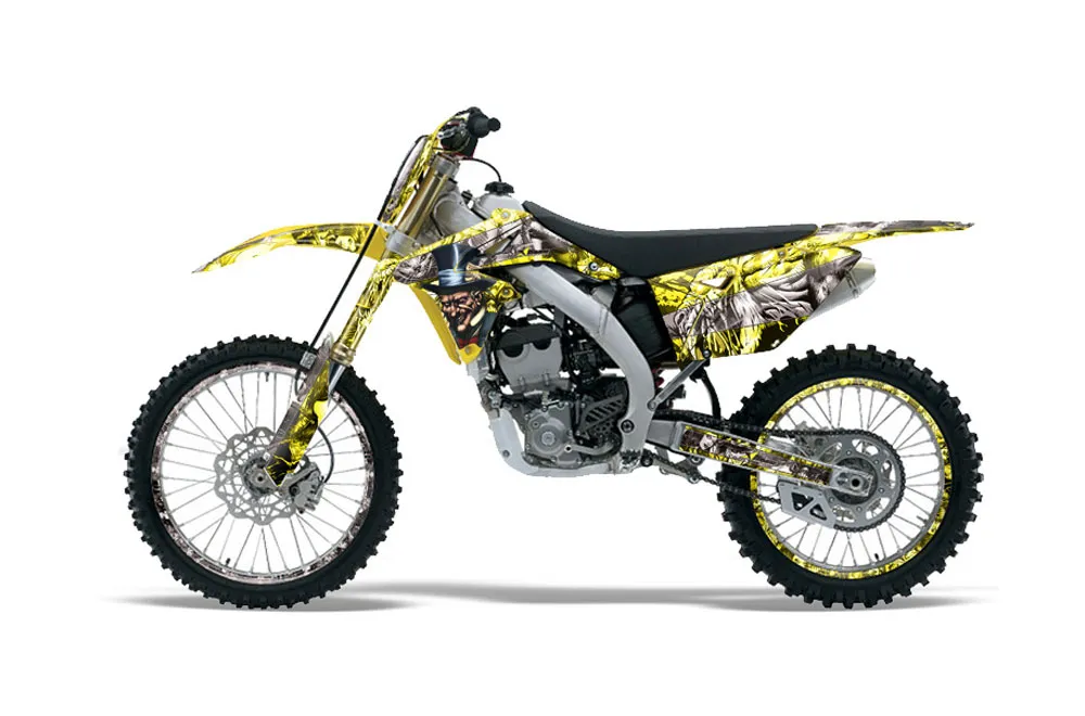 Suzuki RMZ 250 Dirt Bike Graphic Kit - 2010-2018 Mad Hatter Yellow