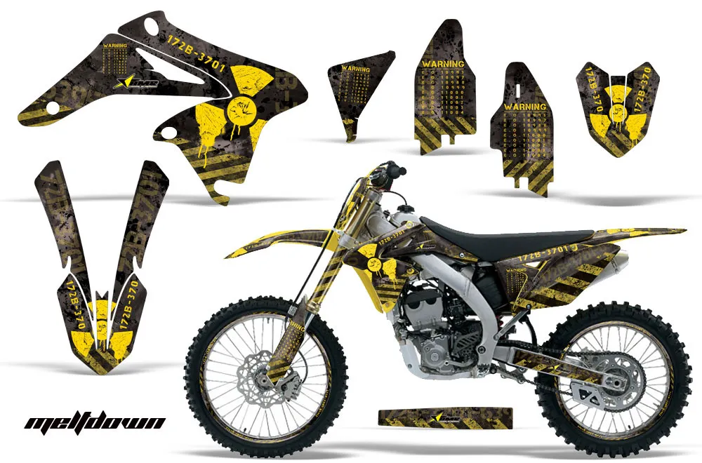 Suzuki RMZ 250 Dirt Bike Graphic Kit - 2010-2018 Meltdown Yellow