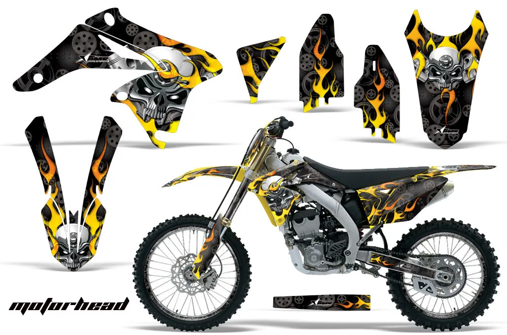 Suzuki RMZ 250 Dirt Bike Graphic Kit - 2010-2018 Motorhead Black