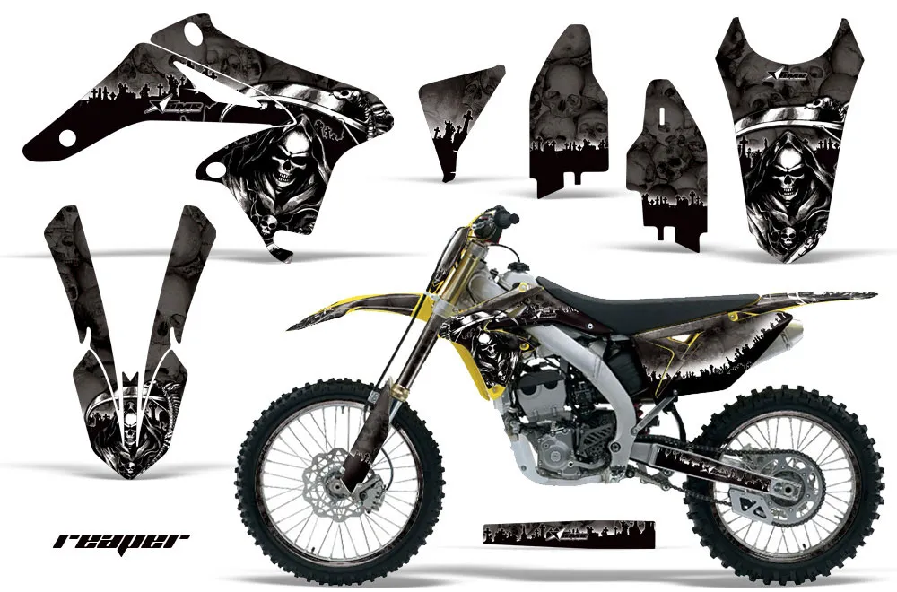 Suzuki RMZ 250 Dirt Bike Graphic Kit - 2010-2018 Reaper Black
