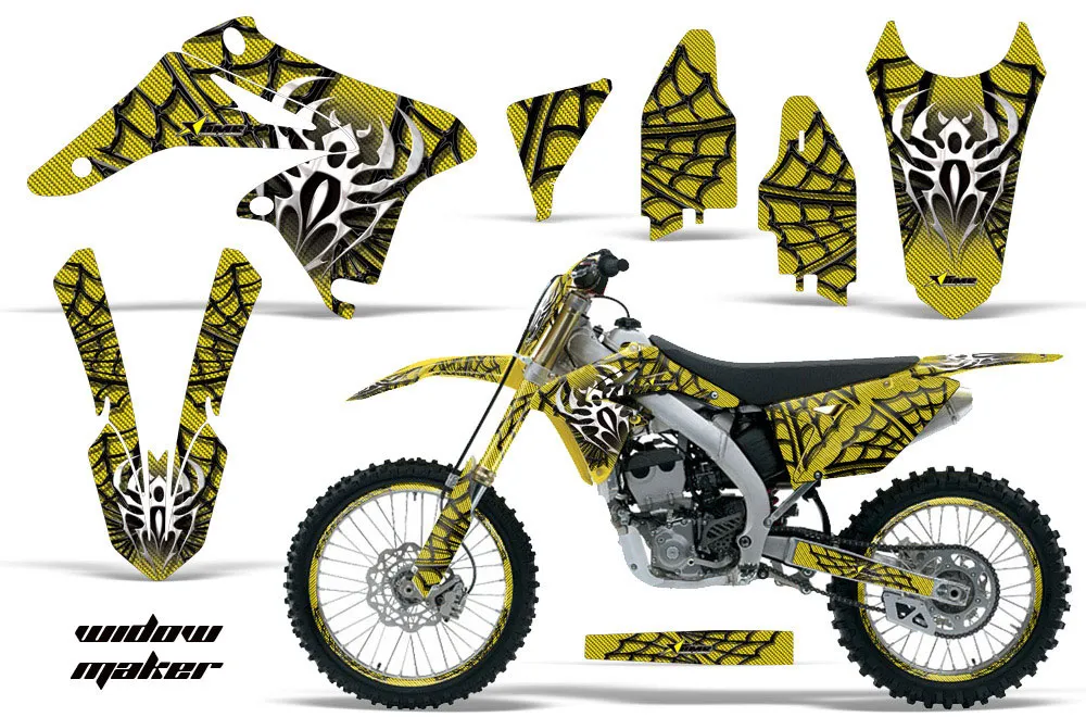 Suzuki RMZ 250 Dirt Bike Graphic Kit - 2010-2018 Widow Maker Yellow