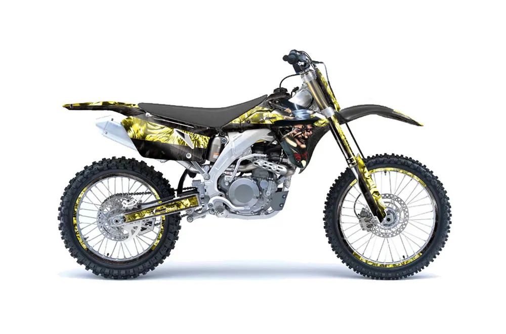 Suzuki RMZ 450 Dirt Bike Graphic Kit - 2007 Mad Hatter Black