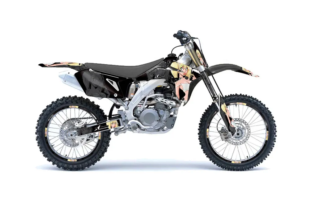 Suzuki RMZ 450 Dirt Bike Graphic Kit - 2007 Mandy Black