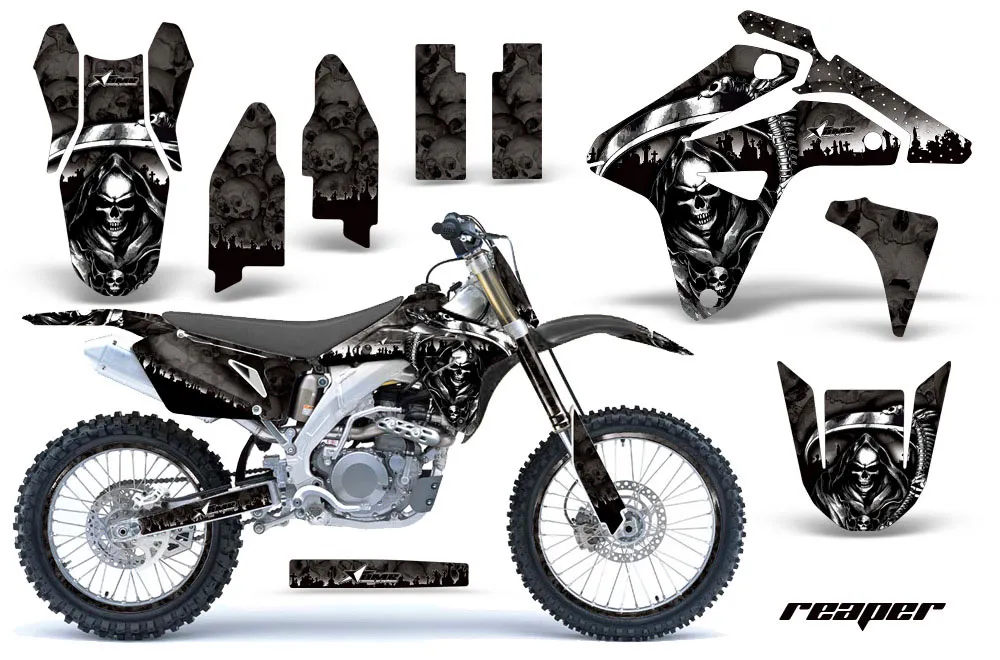 Suzuki RMZ 450 Dirt Bike Graphic Kit - 2007 Reaper Black