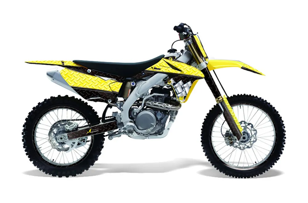Suzuki RMZ 450 Dirt Bike Graphic Kit - 2008-2016 Diamond Race Yellow