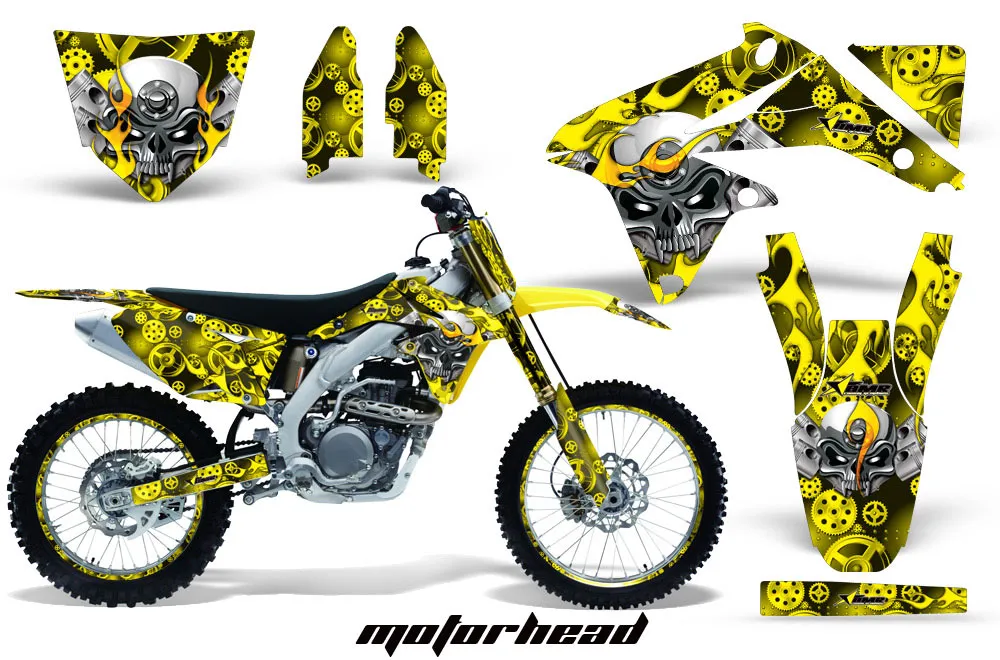 Suzuki RMZ 450 Dirt Bike Graphic Kit - 2008-2016 Motorhead Yellow