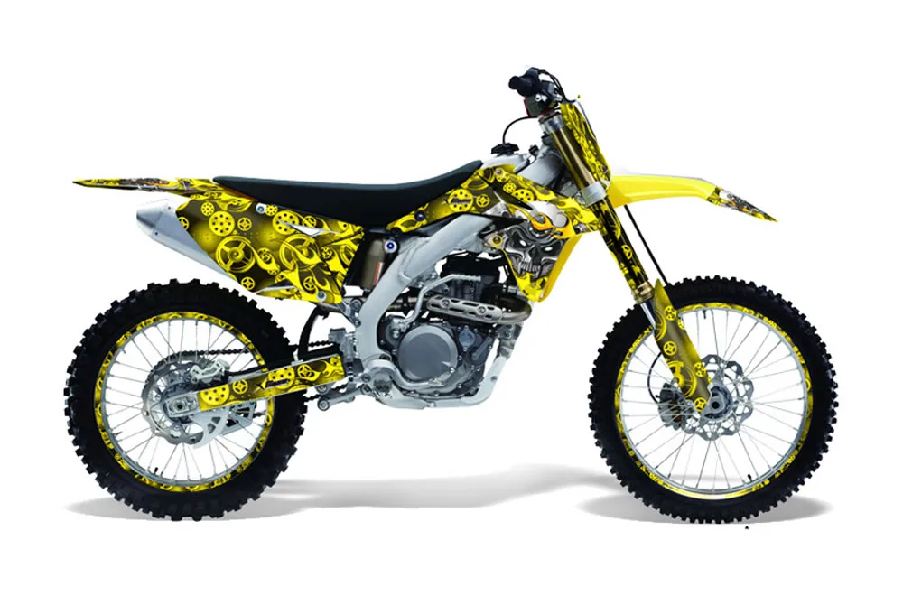 Suzuki RMZ 450 Dirt Bike Graphic Kit - 2008-2016 Motorhead Yellow