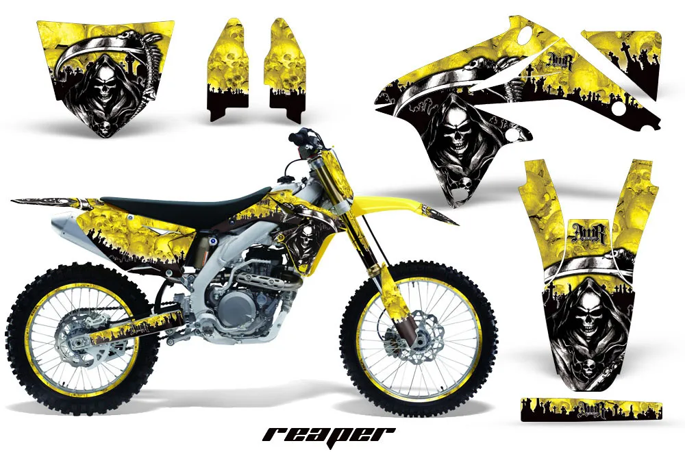 Suzuki RMZ 450 Dirt Bike Graphic Kit - 2008-2016 Reaper Yellow