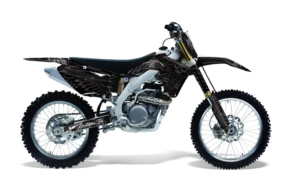 Suzuki RMZ 450 Dirt Bike Graphic Kit - 2008-2016 Skulls and Hammers Silver