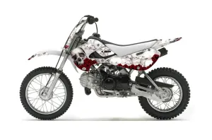 Suzuki DRZ 110 Dirt Bike Graphic Kit - All Years Bone Collector White