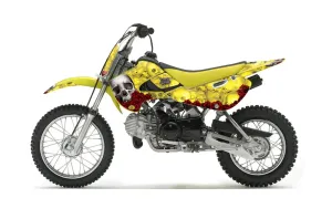 Suzuki DRZ 110 Dirt Bike Graphic Kit - All Years Bone Collector Yellow