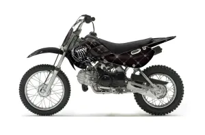 Suzuki DRZ 110 Dirt Bike Graphic Kit - All Years Silver Star - Reloaded Black