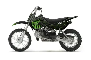 Suzuki DRZ 110 Dirt Bike Graphic Kit - All Years Silver Star - Reloaded Green