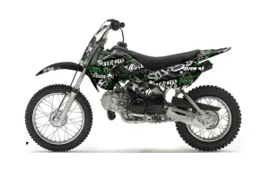Suzuki DRZ 110 Dirt Bike Graphic Kit - All Years Silver Star - Silverhaze Green