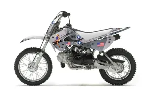 Suzuki DRZ 110 Dirt Bike Graphic Kit - All Years T Bomber Silver
