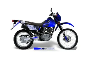 Suzuki DRZ 200 SE Dirt Bike Graphic Kit - 1996-2009 Carbon X Blue