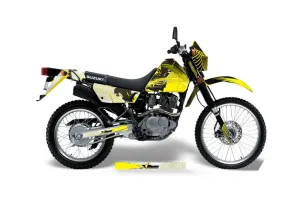 Suzuki DRZ 200 SE Dirt Bike Graphic Kit - 1996-2009 Carbon X Yellow