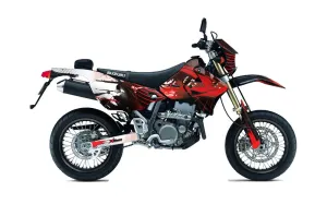 Suzuki DRZ 400 S Metal Tank Dirt Bike Graphic Kit - 2000-2023 Carbon X Red